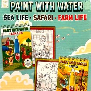 Hapinest Paint With Water Sea Life ,Safari, Farm Life New Set in Box
